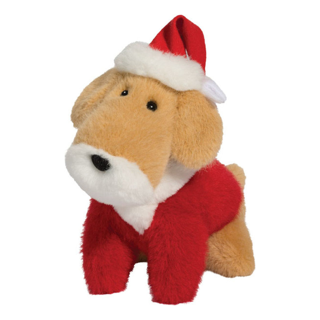Tämä on Douglas Cuddle Toysin joulupukkikoira. Pieni koira seisoo pystyssä, ja hänen turkkinsa on keskipitkä, suora ja hieman kiiltävä, beige ja valkoinen. Beige turkki peittää pään, korvat, selän ja takajalat, kuono, rinta ja kaula ovat valkoiset ja korvien sisäpuoli beige. Silmät ovat pienet ja mustat, kirsu musta ja soikea. Etujalat peittyvät punaisen neuleen alle, takatassut ovat beiget. Päässä on punainen, valkoreunainen joulupukinlakki, ilme on lempeän utelias.