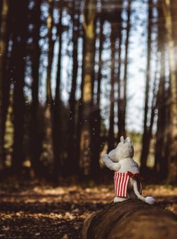 Moominmamma walking in the forest