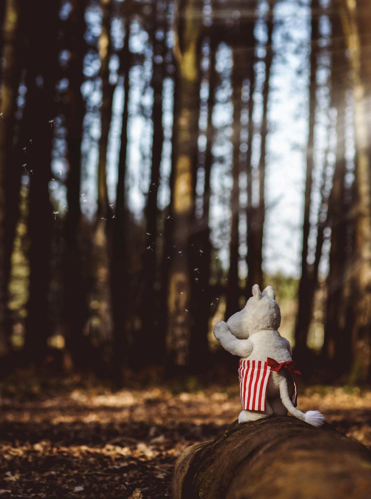 Moominmamma walking in the forest