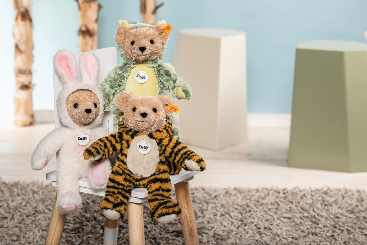 Hoodie teddies on their stools