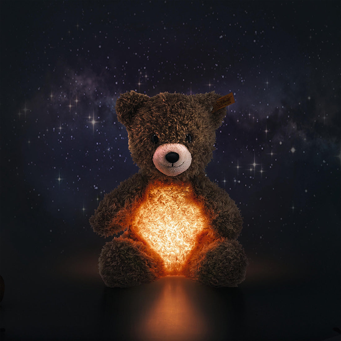 Caspar glowing under the stars